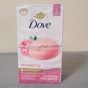 Dove Renewing Beauty Bar with Peony & Rose Oil - 3.75 oz - 6 count NEW